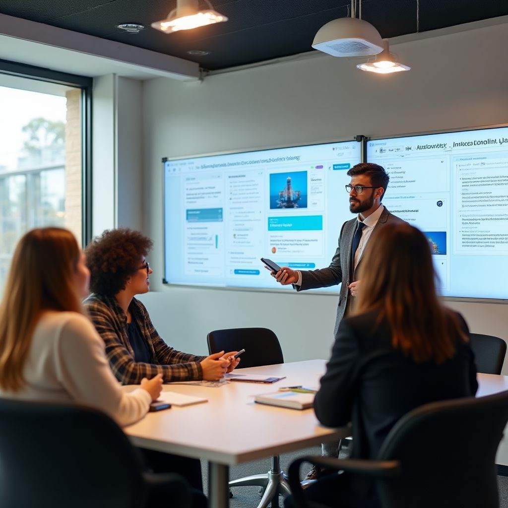 The founding team brainstorming content strategies